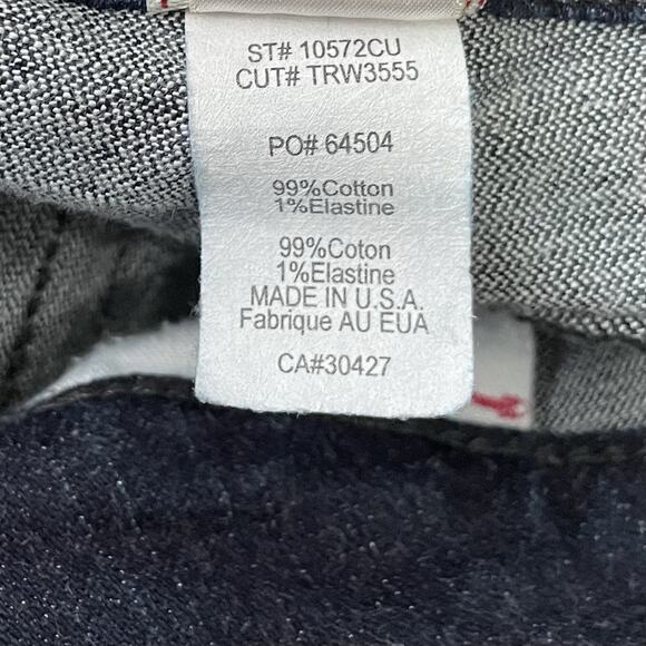 True Religion Size 29 Dark Denim Low Rise Jeans Slim Straight Y2K Sequin Pockets - Picture 8 of 13